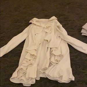 Neiman Marcus Ruffle Cardigan